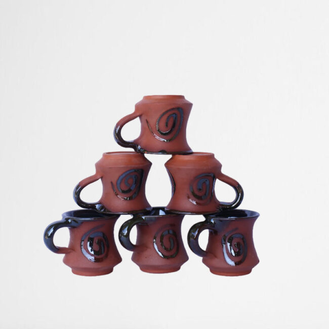 NATURAL WITH BLACK CUP & PLATE - Image 3