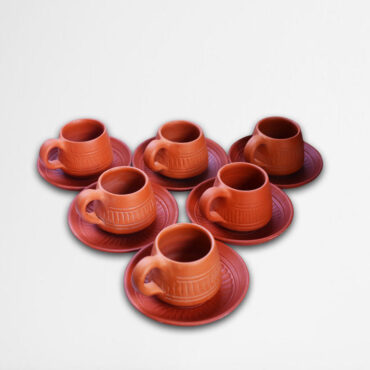 NATURAL CUP PLATE SET