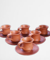 NATURAL CUP PLATE SET